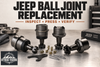 Jeep ball joint replacement guide cover with replacement joints and Offroad Trading Company compass logo