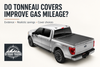 Offroad Trading Company guide to tonneau cover gas mileage, featuring a silver pickup with a closed retractable bed cover