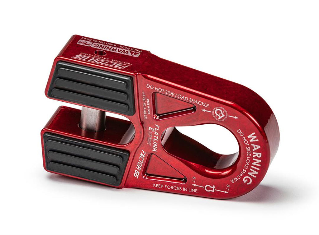 Factor 55 Winch Shackle FlatLink Expert Closed Winch Shackle Mount Red Factor 55 - 00080-01
