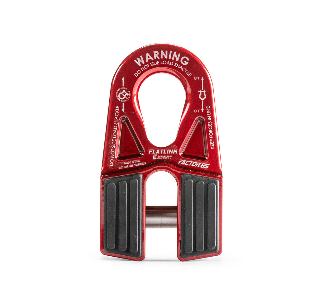Factor 55 Winch Shackle FlatLink Expert Closed Winch Shackle Mount Red Factor 55 - 00080-01