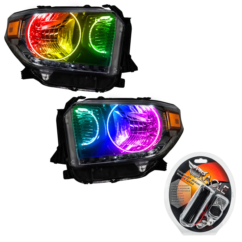 ORACLE Lighting Headlights Oracle 14-17 Toyota Tundra SMD HL - Dual Halo Kit - ColorSHIFT SEE WARRANTY