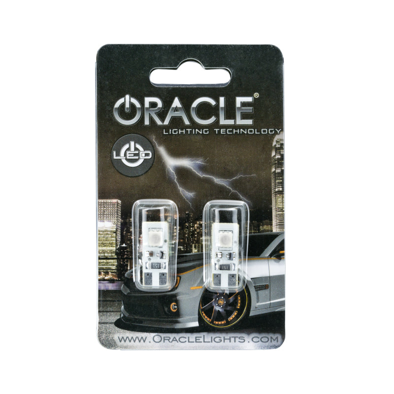 ORACLE Lighting Bulbs Oracle T10 2 LED 3 Chip Flank Bulb (Pair) - Red