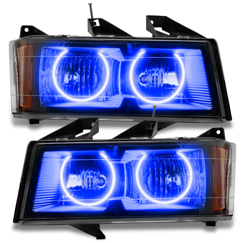 ORACLE Lighting Headlights Oracle Lighting 04-12 Chevrolet Colorado Pre-Assembled LED Halo Headlights -Blue SEE WARRANTY
