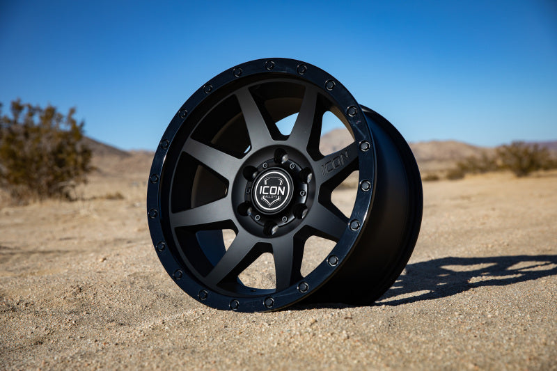 ICON Wheels - Cast ICON Rebound 17x8.5 6x5.5 0mm Offset 4.75in BS 106.1mm Bore Double Black Wheel