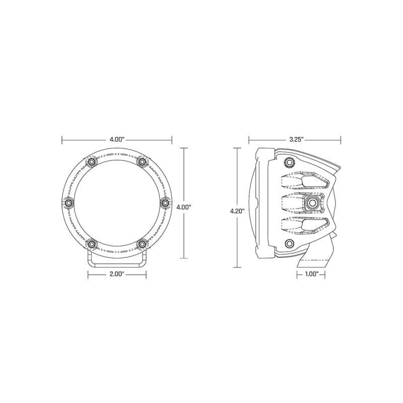 Rigid Industries Light Bars & Cubes Rigid Industries 360-Series 4in LED Off-Road Spot Beam - RGBW (Pair)
