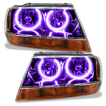 Load image into Gallery viewer, ORACLE Lighting Headlights Oracle 99-04 Jeep Grand Cherokee SMD HL - Black - ColorSHIFT w/ BC1 Controller