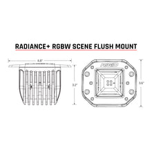 Load image into Gallery viewer, Rigid Industries Light Bars &amp; Cubes Rigid Industries Radiance+ Scene RGBW Flush Mount - Pair