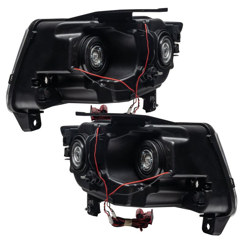 ORACLE Lighting Headlights Oracle 11-13 Jeep Grand Cherokee SMD HL (Non-HID)-Chrome - ColorSHIFT w/ BC1 Controller