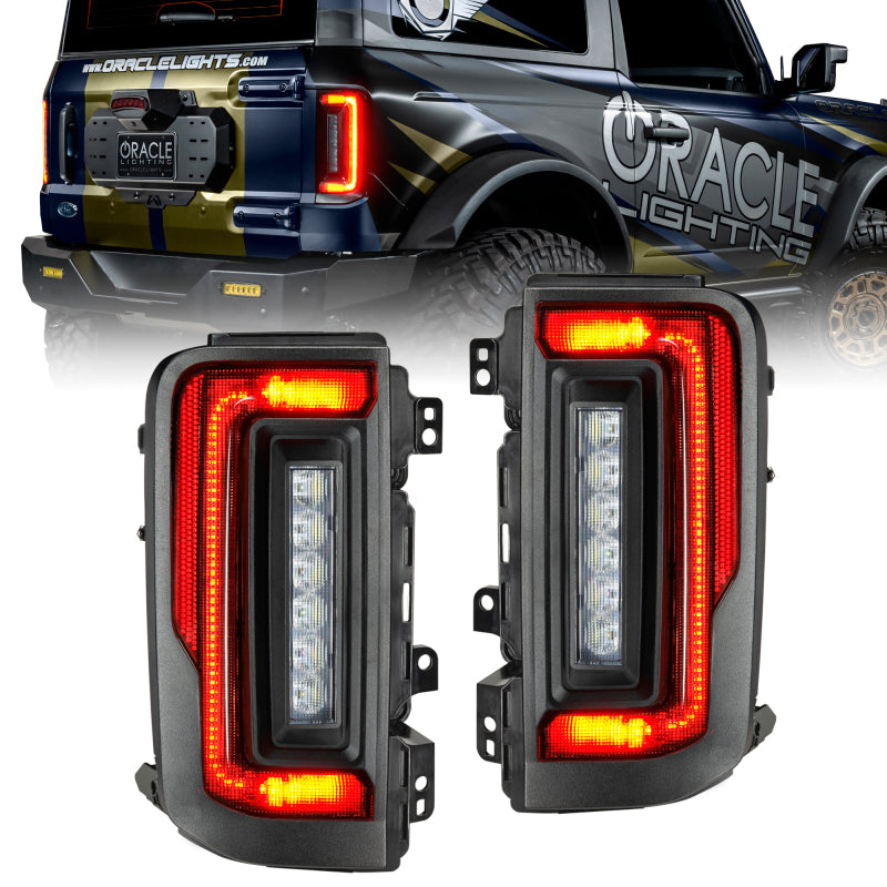 ORACLE Lighting Tail Lights Oracle 21-23 Ford Bronco Flush Style LED Taillights - Tinted