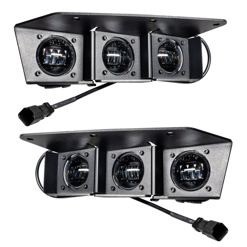 ORACLE Lighting Fog Lights ORACLE Lighting 21-22 Ford Bronco Triple LED Fog Light Kit for Steel Bumper - White SEE WARRANTY