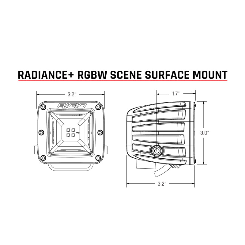 Rigid Industries Light Bars & Cubes Rigid Industries Radiance+ Scene RGBW Surface Mount - Pair