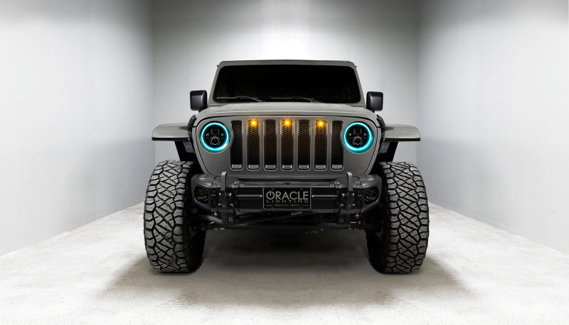 ORACLE Lighting Headlights Oracle Jeep Wrangler JL/Gladiator JT 7in. High Powered LED Headlights (Pair) - Dynamic SEE WARRANTY