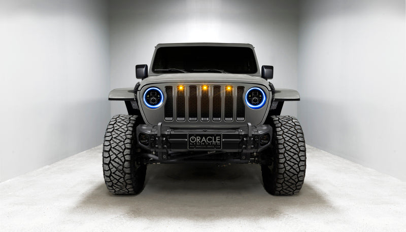 ORACLE Lighting Headlights Oracle Jeep Wrangler JL/Gladiator JT 7in. High Powered LED Headlights (Pair) - Dynamic SEE WARRANTY