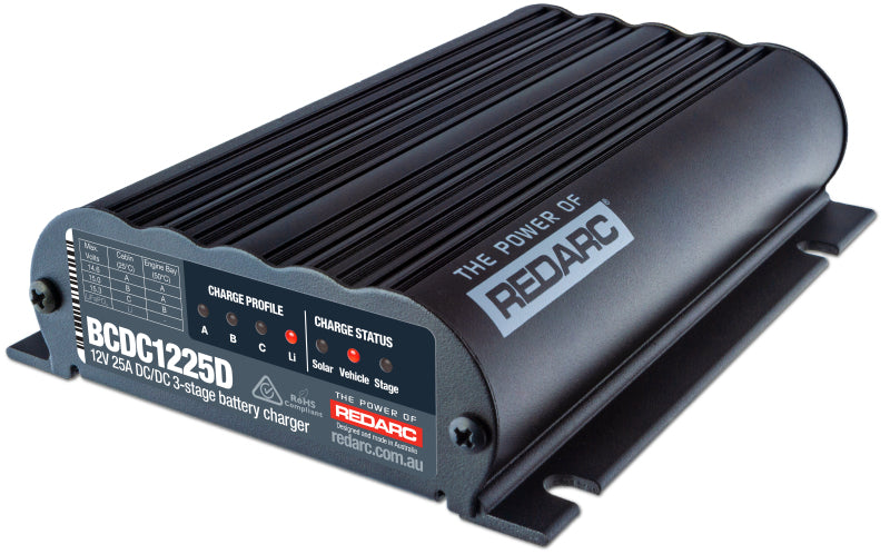 REDARC Battery Chargers REDARC DC/DC Dual Input In-Vehicle Battery Charger - 12V 25A