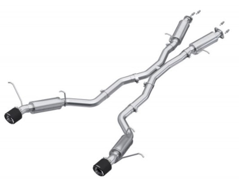 MBRP Catback MBRP 2012+ Jeep Grand Cherokee SRT 6.4L 3in Dual Rear Exit T304SS Catback Exhaust - CF Tips