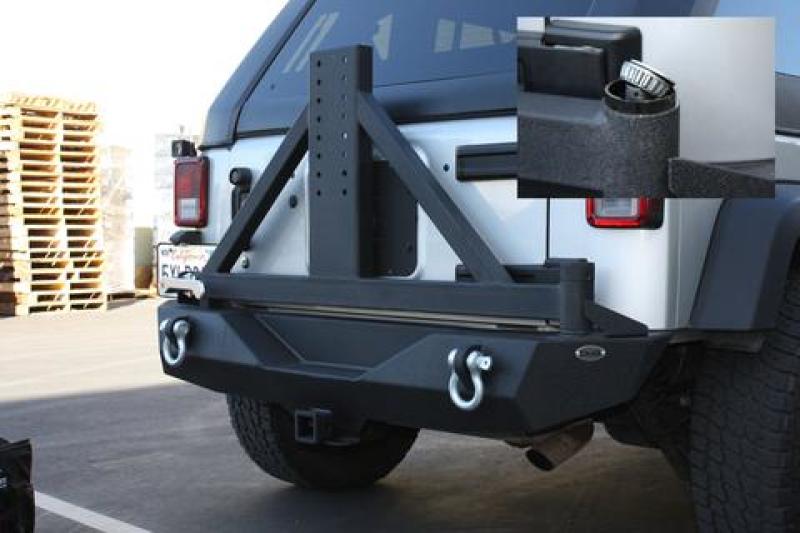 DV8 Offroad Bumpers - Steel DV8 Offroad 07-18 Jeep Wrangler JK Rear Bumper w/ Tire Carrier & Tapered Bearing