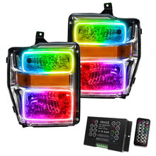 Load image into Gallery viewer, ORACLE Lighting Headlights Oracle 08-10 Ford F250 Pre-Assembled Halo Headlights - Chrome Housing - w/ 2.0 Cntrl SEE WARRANTY