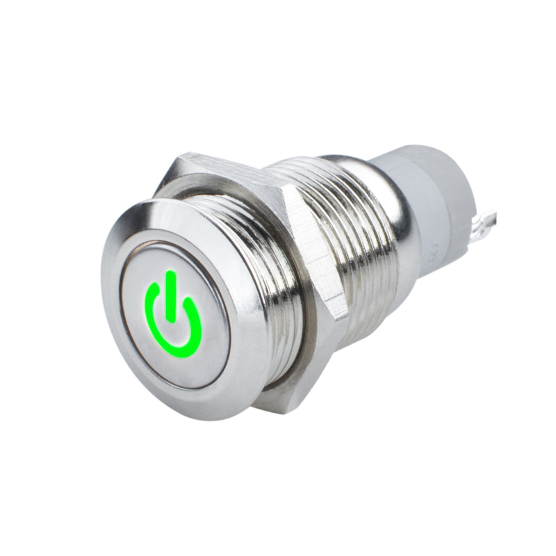 ORACLE Lighting Light Accessories and Wiring Oracle Pre-Wired Power Symbol Momentary Flush Mount LED Switch - Green