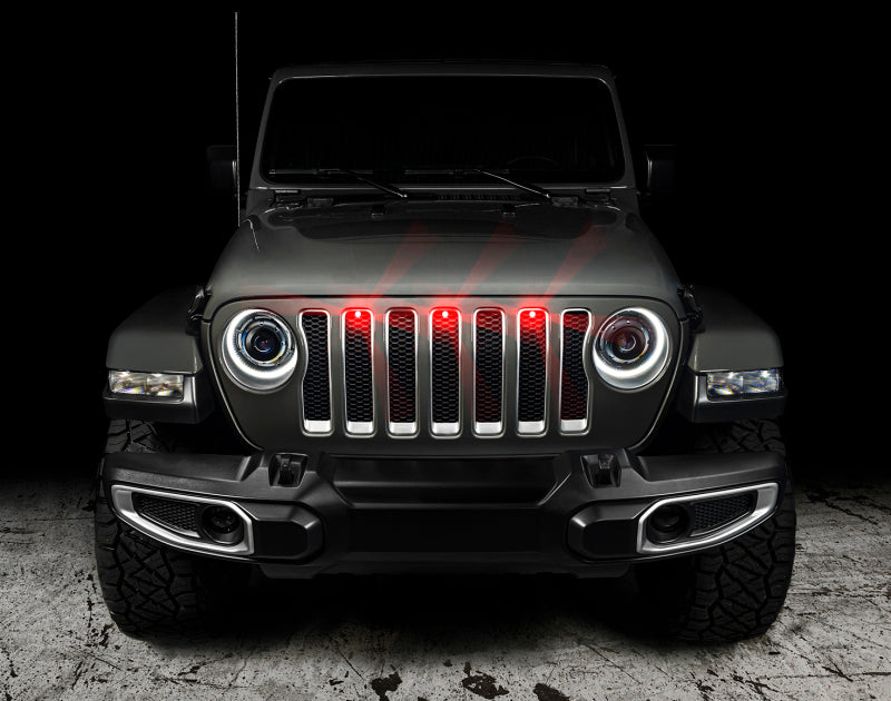 ORACLE Lighting Light Strip LED Oracle Pre-Runner Style LED Grille Kit for Jeep Wrangler JL - Red SEE WARRANTY
