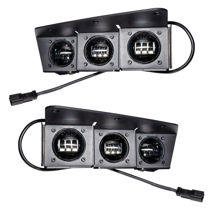 ORACLE Lighting Fog Lights ORACLE Lighting 21-22 Ford Bronco Triple LED Fog Light Kit for Steel Bumper - White SEE WARRANTY