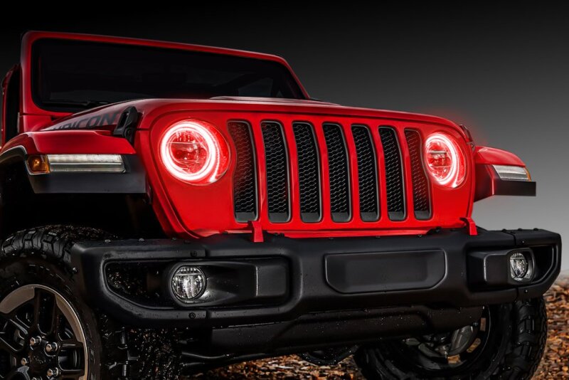 ORACLE Lighting Fog Lights ORACLE Lighting Jeep Wrangler JL/Gladiator JT LED Surface Mount Headlight Halo Kit SEE WARRANTY