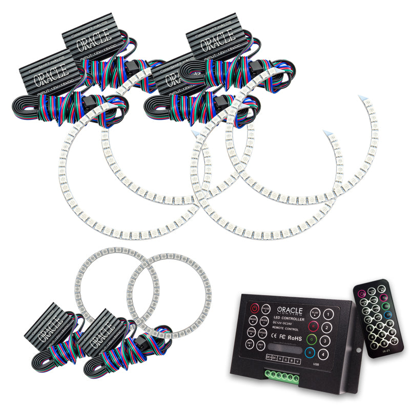 ORACLE Lighting Headlights Oracle Jeep Grand Cherokee 11-13 Triple Halo Kit - ColorSHIFT w/ 2.0 Controller SEE WARRANTY