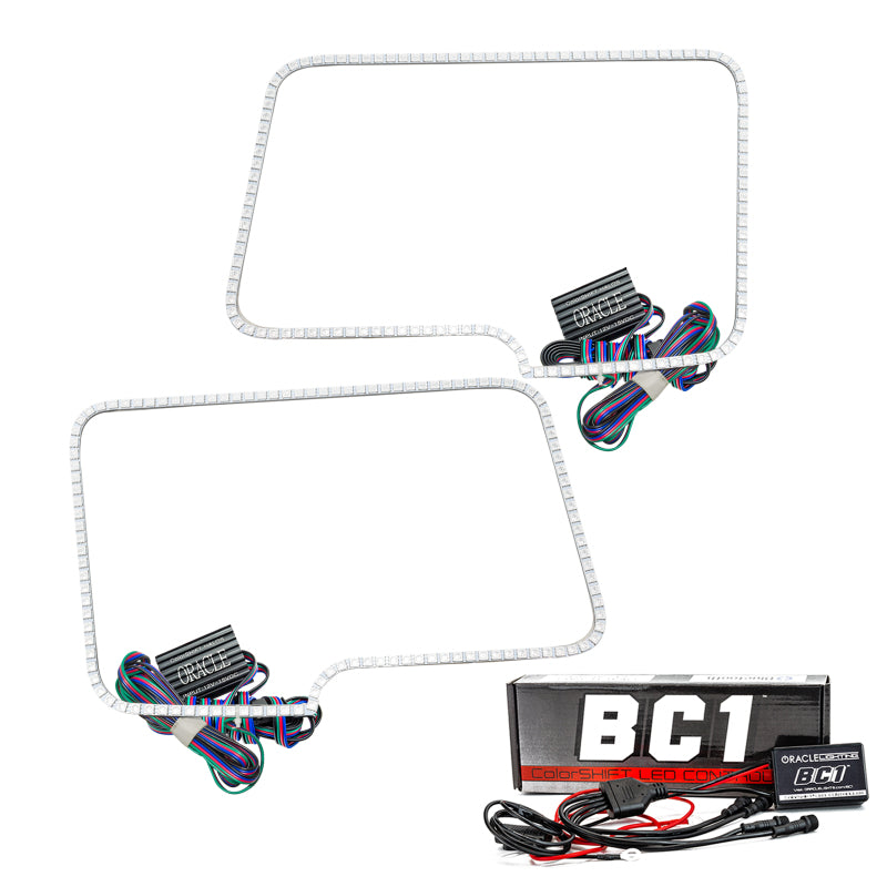 ORACLE Lighting Headlights Oracle Ford F-150/Raptor 09-14 Halo Kit - ColorSHIFT w/ BC1 Controller SEE WARRANTY