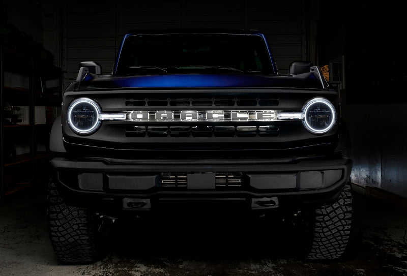 ORACLE Lighting Headlights Oracle 21-22 Ford Bronco Headlight Halo Kit w/DRL Bar - Base Headlights -w/BC1 Cntrl SEE WARRANTY