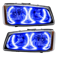 Load image into Gallery viewer, ORACLE Lighting Headlights Oracle Lighting 03-06 Chevrolet Silverado Pre-Assembled LED Halo Headlights -Blue SEE WARRANTY