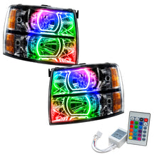 Load image into Gallery viewer, ORACLE Lighting Headlights Oracle 07-13 Chevy Silverado SMD HL - Black - Square Style - w/ Simple Controller SEE WARRANTY