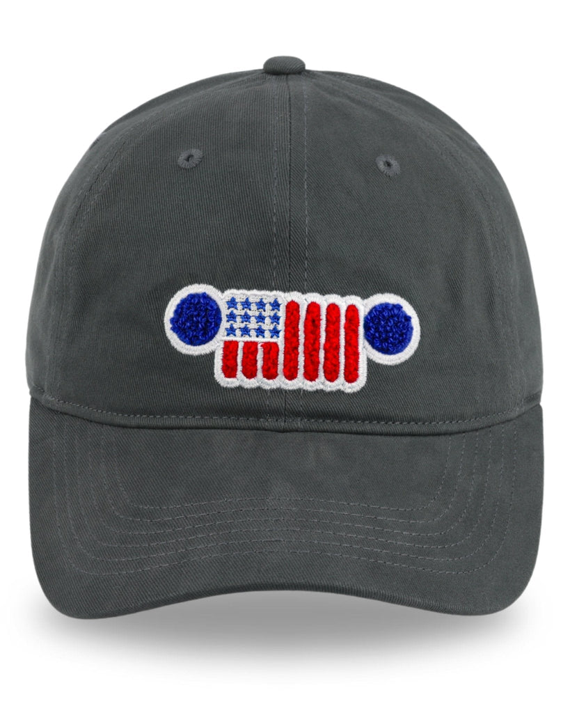 Hat - Jeep Chino Twill Ponytail with Chenille Stars and Stripes Grille Patch