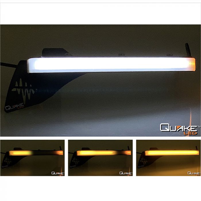 Quake LED Turn Signal Light Jeep Wrangler JL Gladiator JT 9.5 x 0.75 Inch Slim Chop Kit - QTE1043