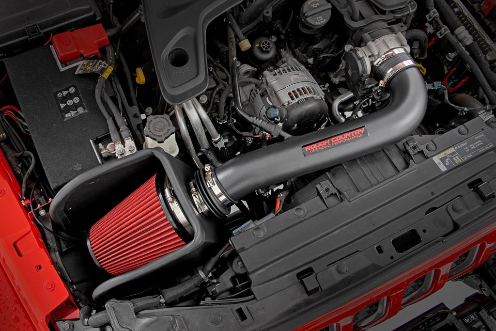 Rough Country Air Intake Systems Jeep Cold Air Intake w/ Pre-Filter (18-20 Wrangler JL/ 2020 Gladiator) Rough Country - 10479PF