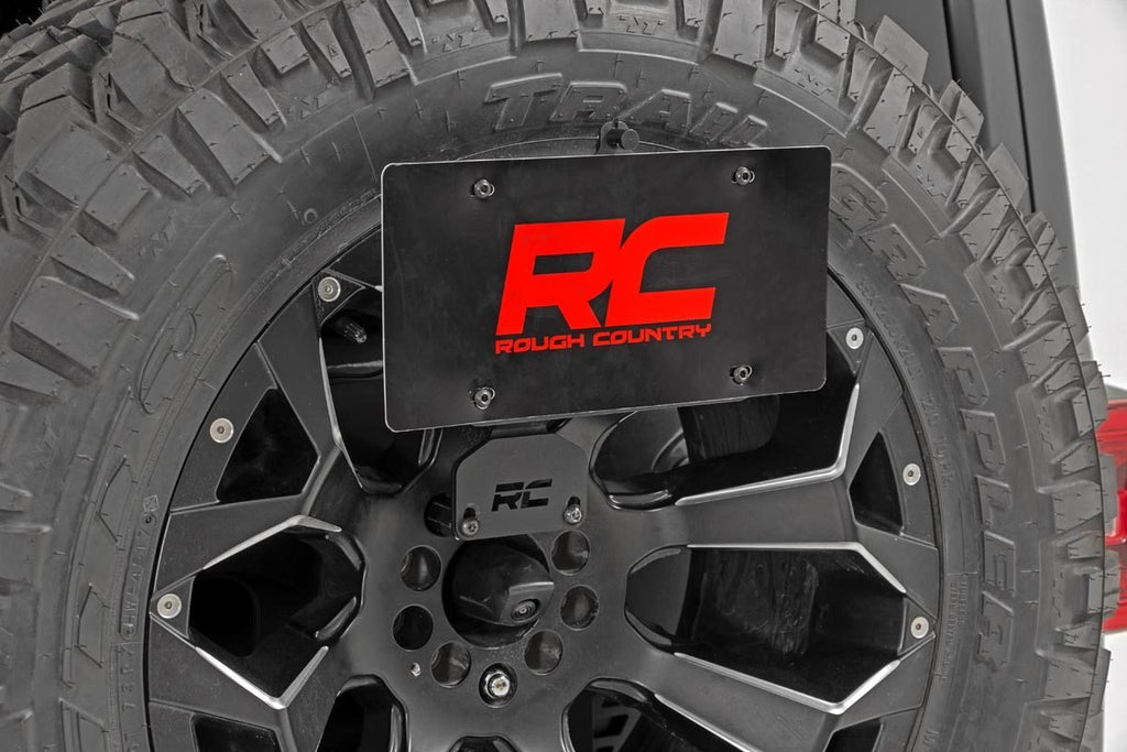 Rough Country License Plate Bracket Jeep License Plate Adapter 18-20 Wrangler JL Rough Country - 10534
