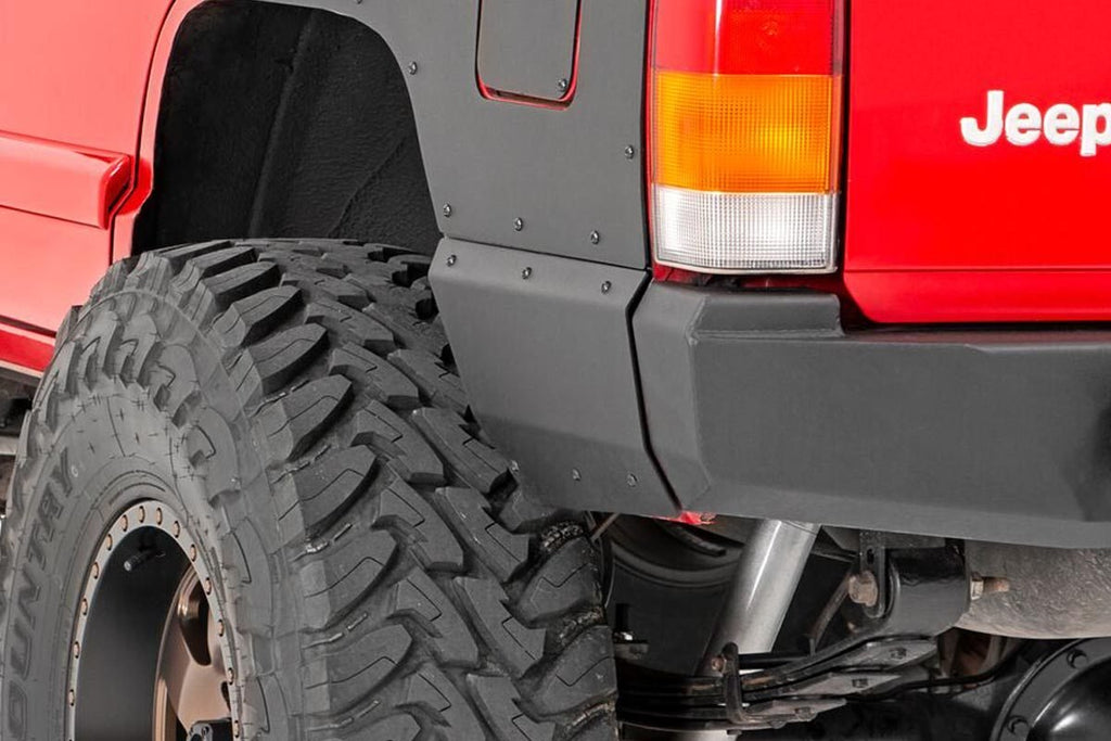 Rough Country Fender Flares Jeep Rear Lower Quarter Panel Armor for Trimmed Fender Flares 97-01 Cherokee XJ Rough Country - 10572