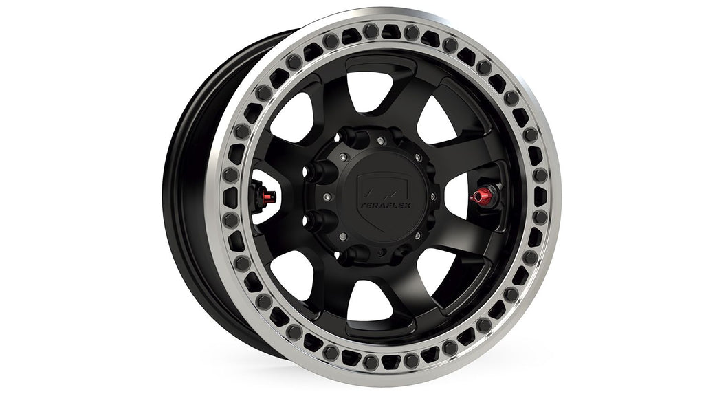 Olympus Beadlock Off-Road Wheel 8x6.5 Inch -25mm Metallic Black TeraFlex
