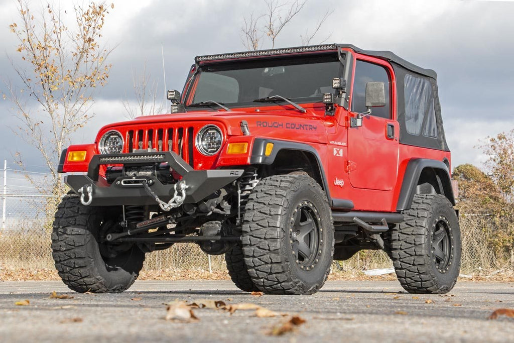 Jeep Full Width Front LED Winch Bumper 87-06 Wrangler YJ/TJ Rough Country
