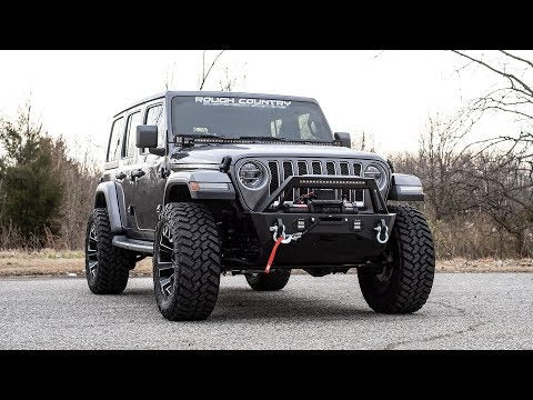 Rough Country Front Bumpers Jeep Stubby Front Trail Bumper 18-20 Wrangler JL and 20-Present Gladiator JT Rough Country - 10597A