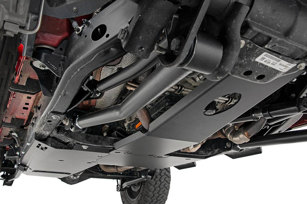 Jeep Engine + Transfer Case + Gas Tank Skid Plate System 18-20 JL Unlimited 3.6L Rough Country