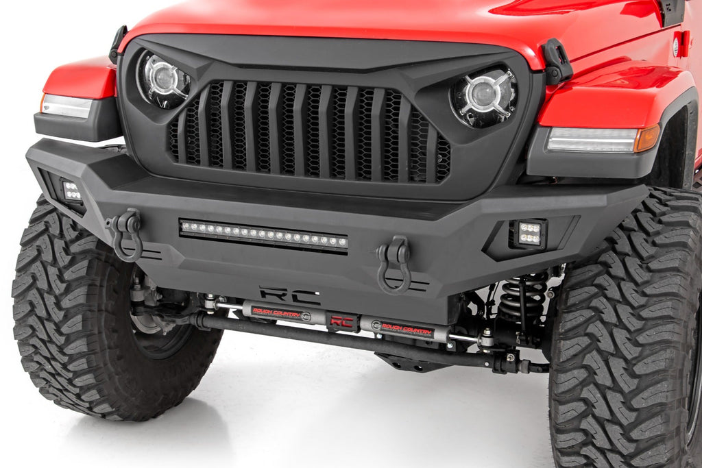 Rough Country Front Bumpers Front Bumper Skid Plate 20-Up Jeep Gladiator JT/18-22 Wrangler JL Rough Country - 10635
