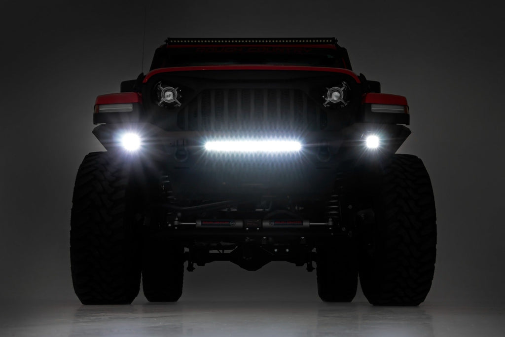 Rough Country Front Bumpers Front Bumper Skid Plate 20-Up Jeep Gladiator JT/18-22 Wrangler JL Rough Country - 10635