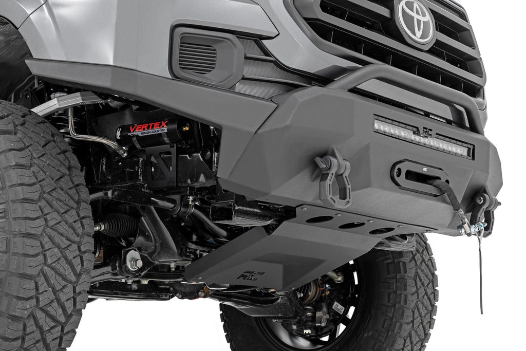 Rough Country Front Bumpers Front Bumper High Clearance Hybrid Winch Mount Only and 20 Inch DRL LED Light Bar 16-22 Toyota Tacoma Rough Country - 10725