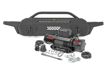 Load image into Gallery viewer, Front Bumper Hybrid with 9500 Lb Pro Series Winch Synthetic Rope and 20 Inch DRL LED Light Bar 16-22 Toyota Tacoma Rough Country