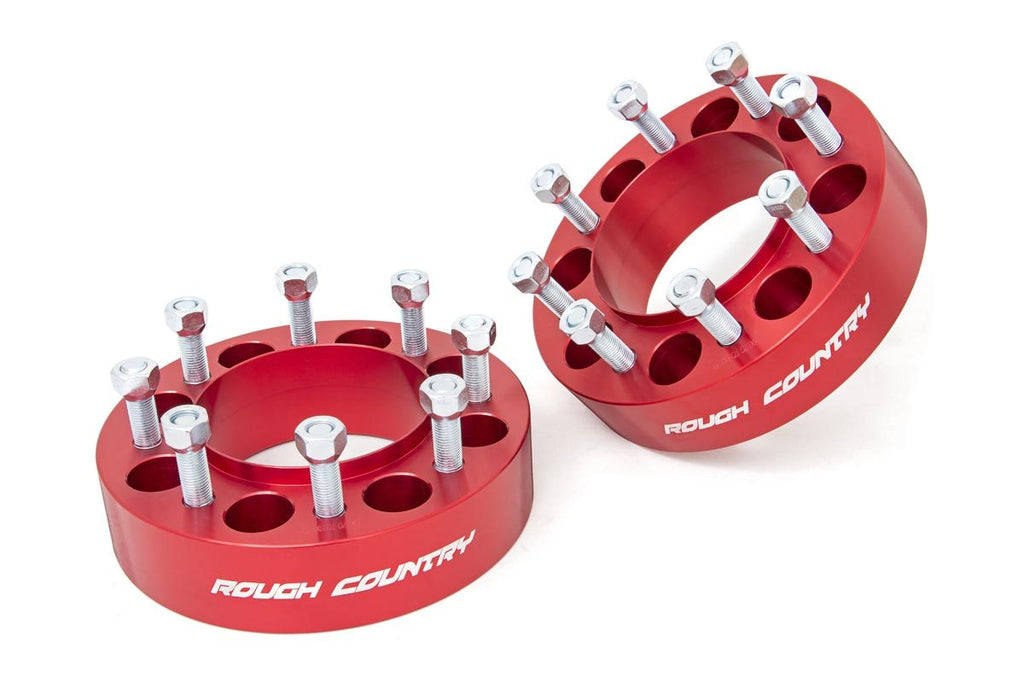 Rough Country Wheel Spacer 2 Inch Wheel Spacers 8x170 Red 03-21 Ford Super Duty 4WD Rough Country - 1094ARED