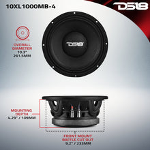 Load image into Gallery viewer, XL 10" Mid-Bass Loudspeaker 500 Watts Rms 4-Ohm