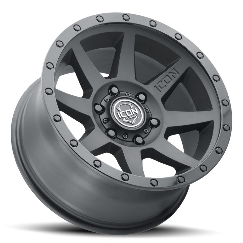 ICON Wheels - Cast ICON Rebound 17x8.5 6x5.5 0mm Offset 4.75in BS 106.1mm Bore Double Black Wheel