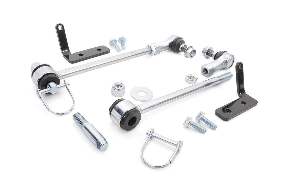 Rough Country Sway Bar Disconnect Jeep Front Sway Bar Disconnects 3.5-6 Inch Wrangler JK, Wrangler JL Rough Country - 1146
