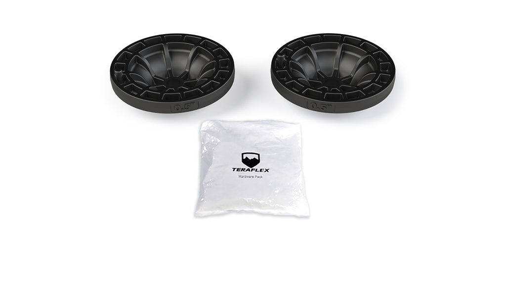 18-Up Wrangler JL 0.5 Inch Coil Spring Spacer Load Level Kit w/ Hardware Pack Rear TeraFlex