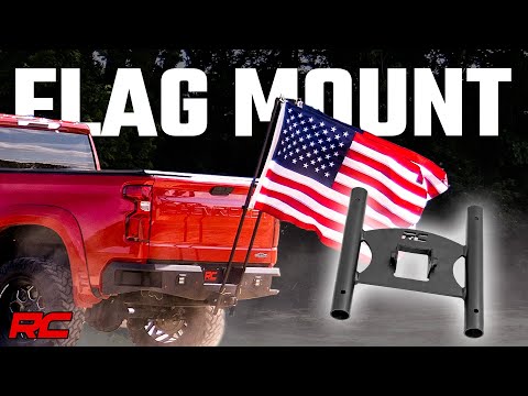 Rough Country Flag Pole Mount Flag Pole Holder for 2 Inch Hitch w/ Flag Poles Rough Country - 117504
