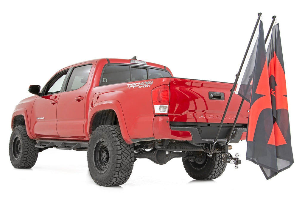 Rough Country Flag Pole Mount Flag Pole Holder for 2 Inch Hitch w/ Flag Poles Rough Country - 117504